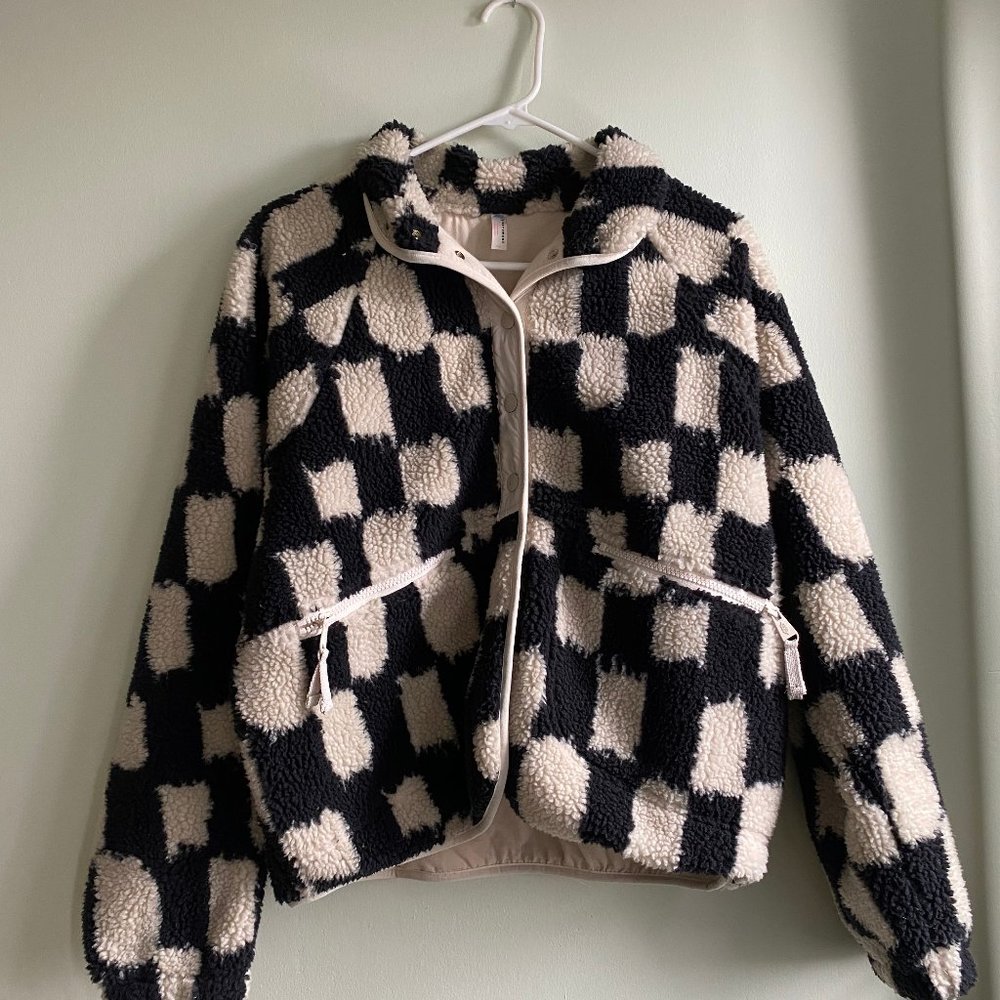 Free People Hit The Slopes Printed Fleece Jacket